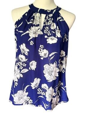 Papermoon Sleeveless Top Size XS Blue White